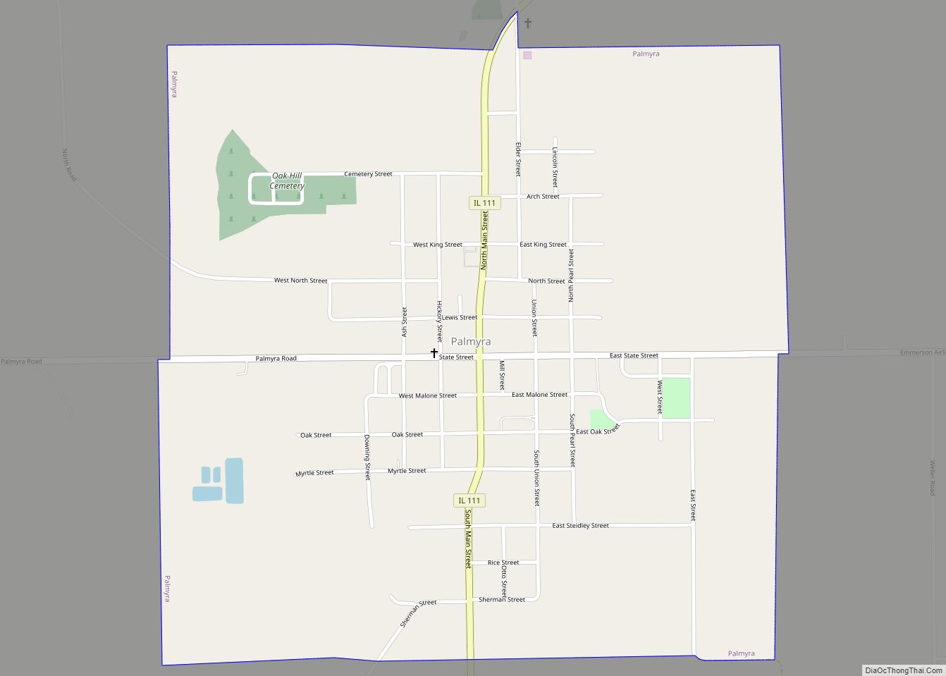 Map of Palmyra village