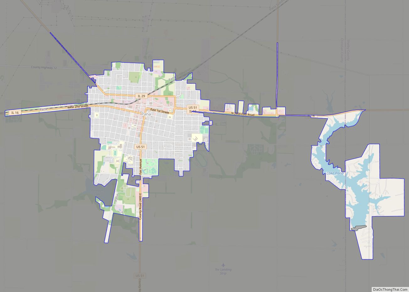 Map of Pana city