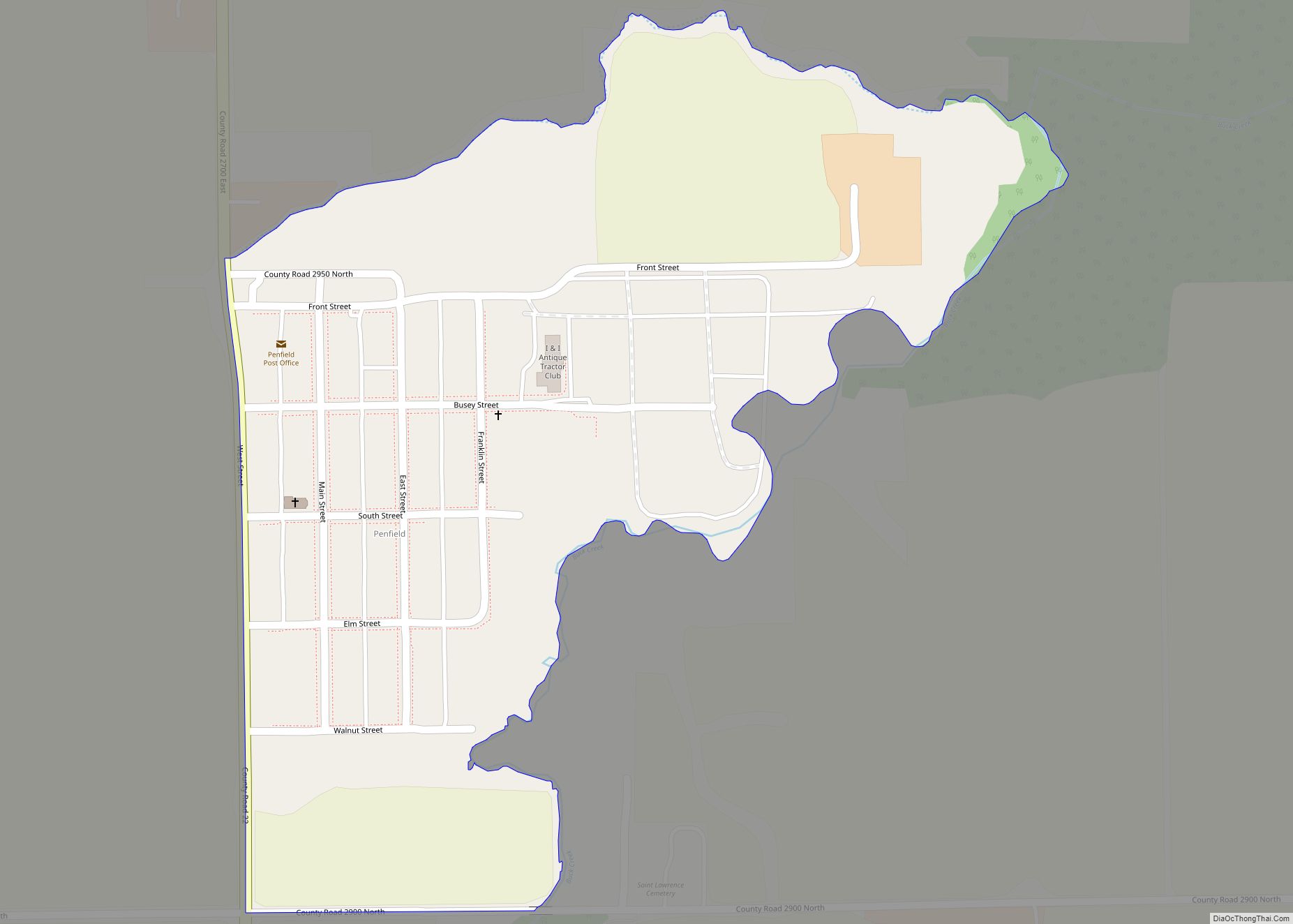 Map of Penfield CDP