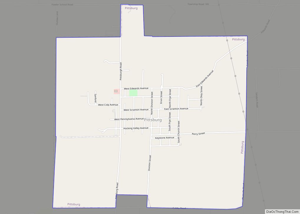 Map of Pittsburg village, Illinois