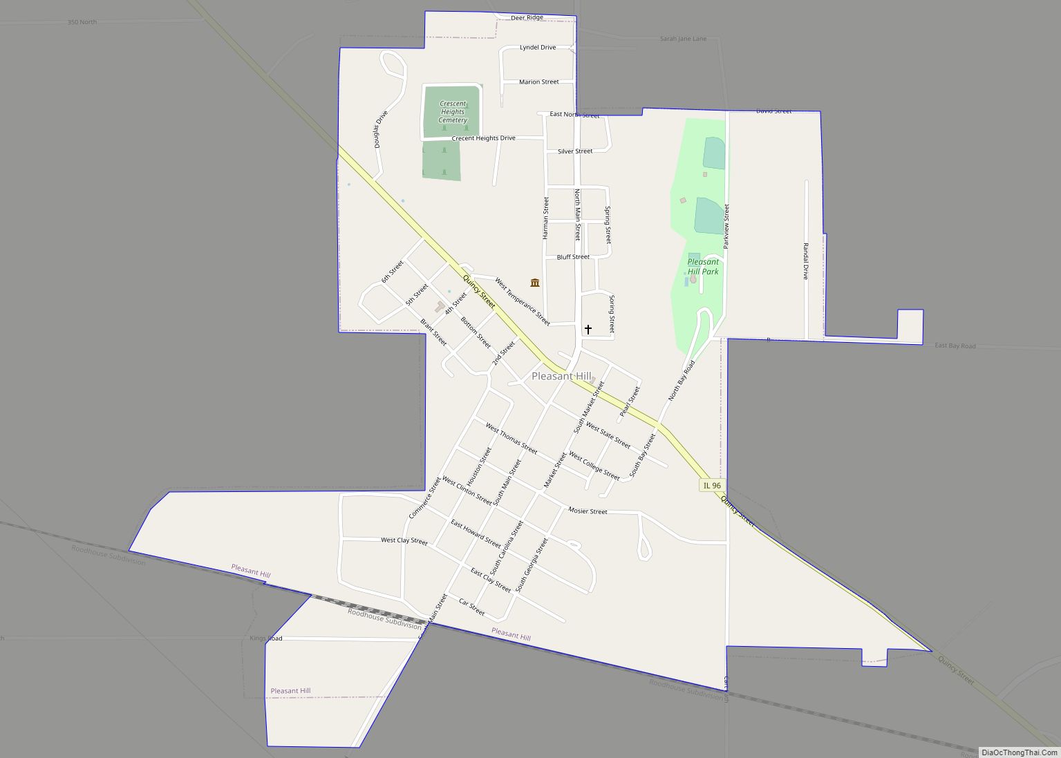 Map of Pleasant Hill village, Illinois