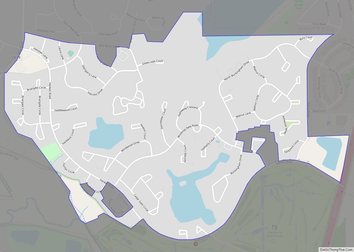 Map of Prestbury CDP