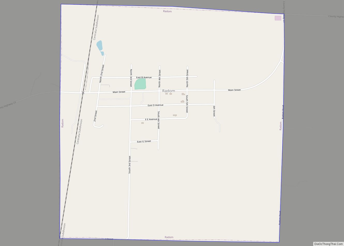 Map of Radom village