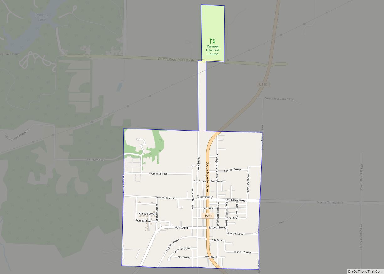 Map of Ramsey village