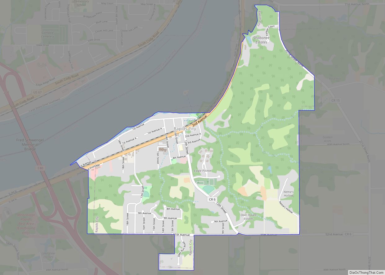 Map of Rapids City village
