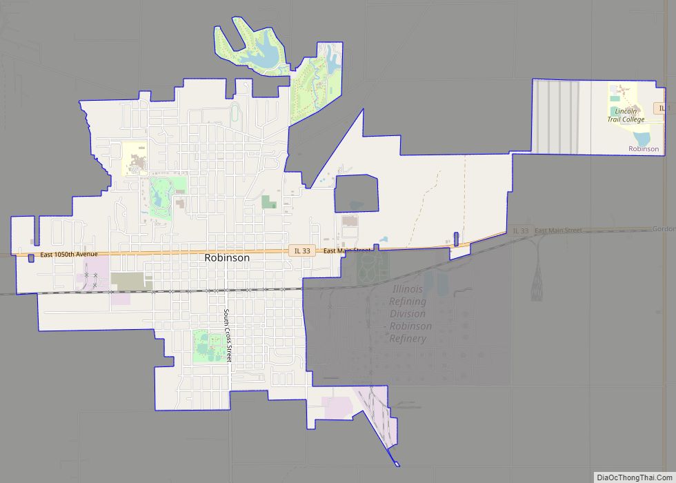 Map of Robinson city
