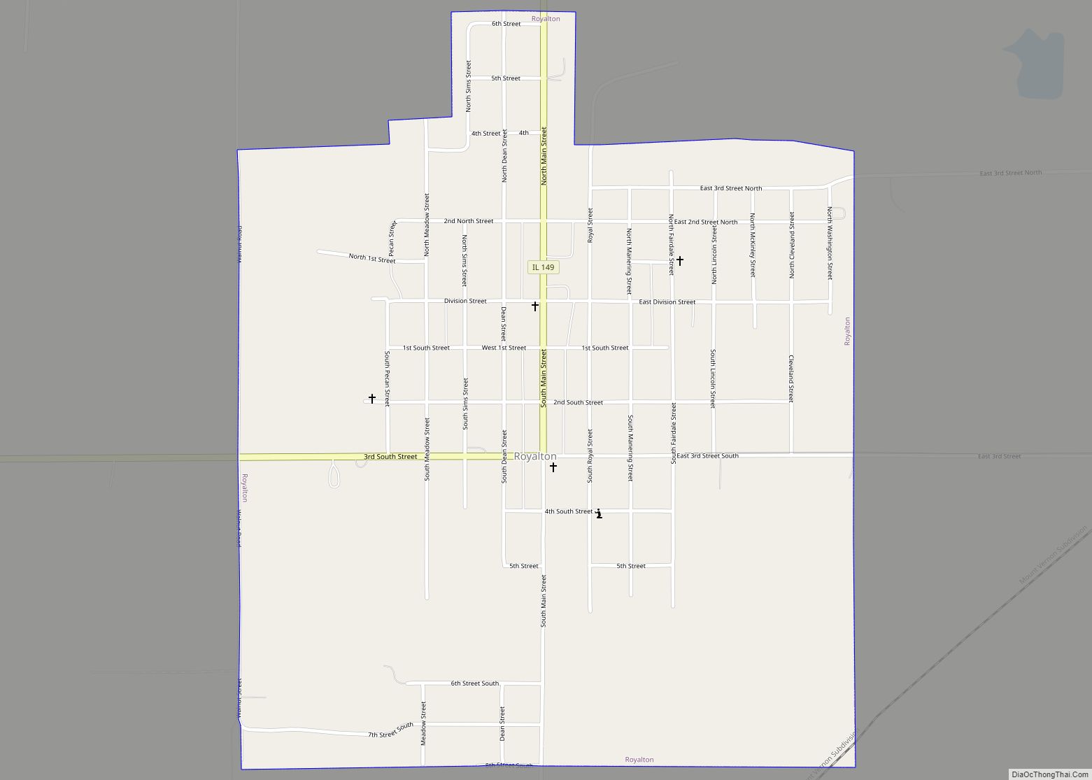 Map of Royalton village