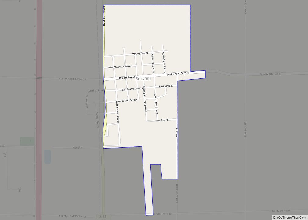 Map of Rutland village, Illinois
