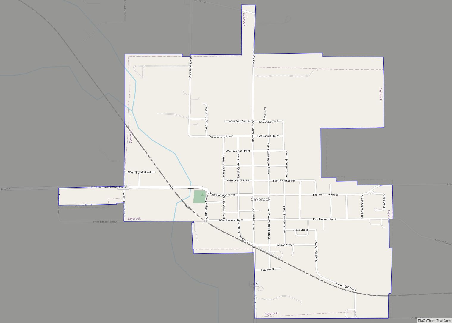Map of Saybrook village