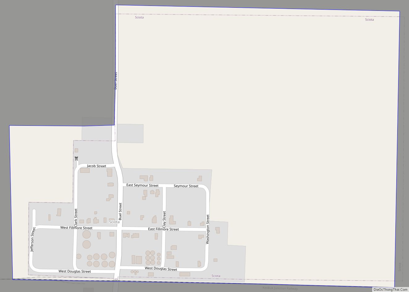 Map of Sciota village