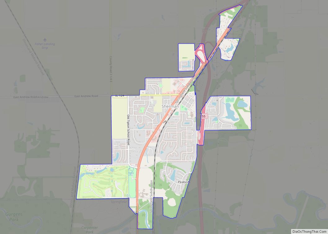 Map of Sherman village