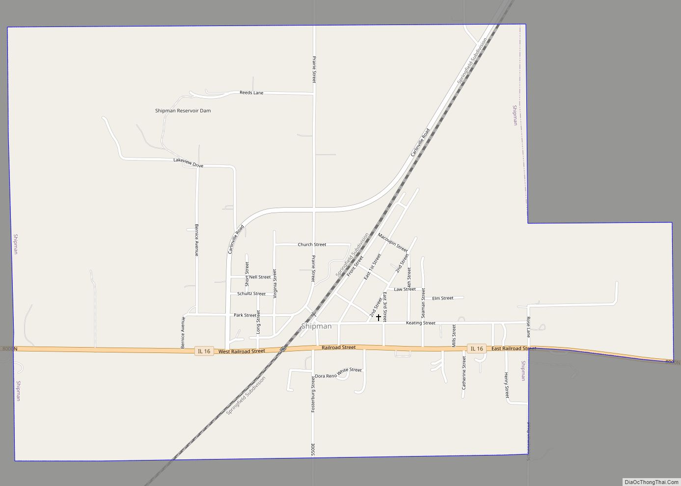 Map of Shipman town