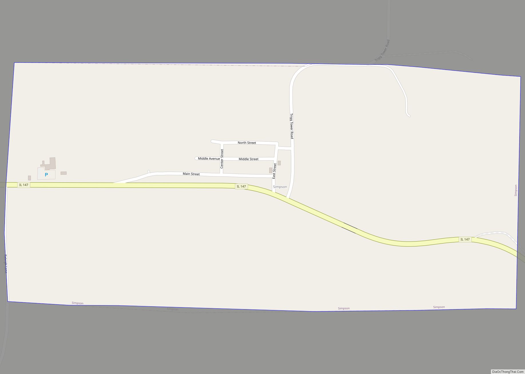 Map of Simpson village