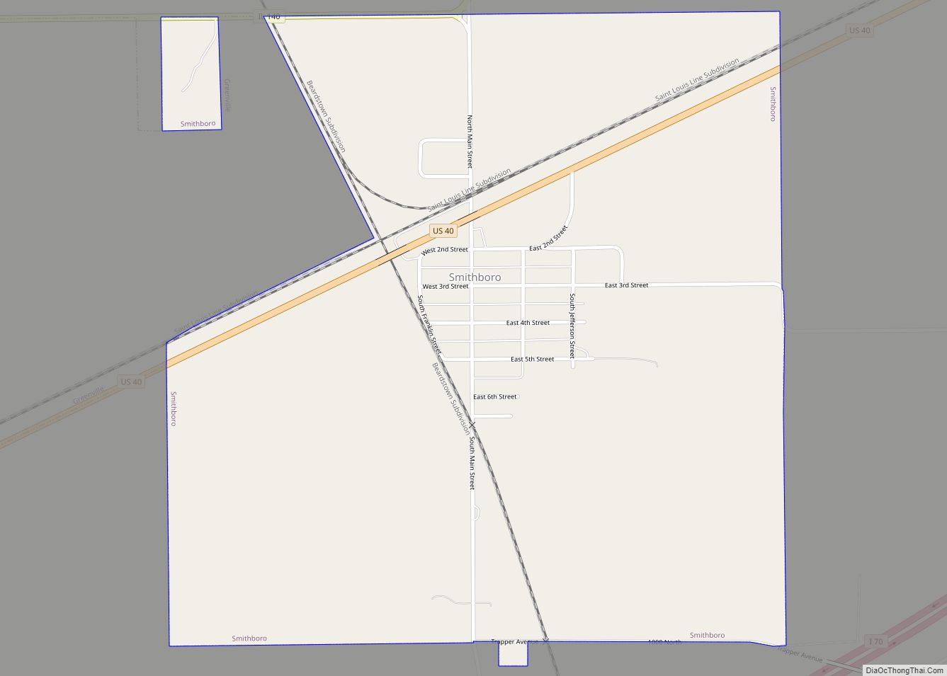 Map of Smithboro village