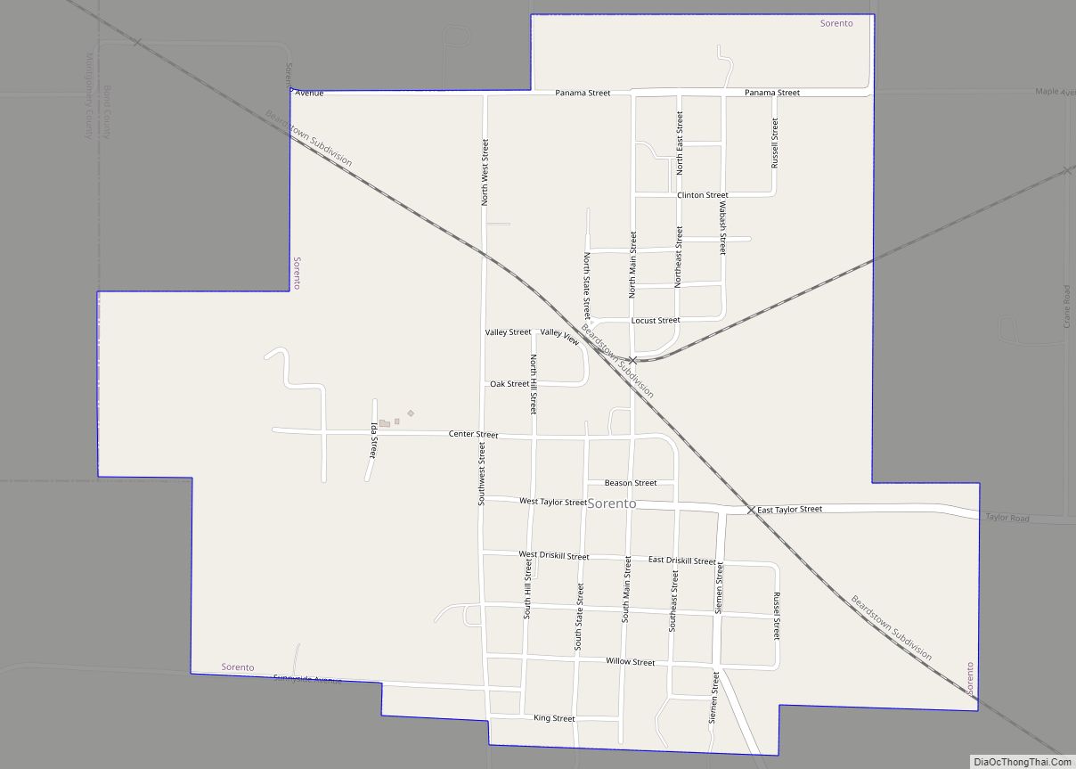 Map of Sorento village