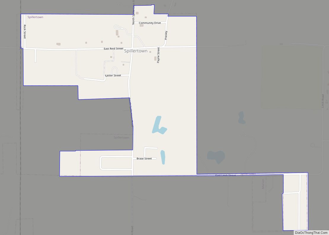 Map of Spillertown village