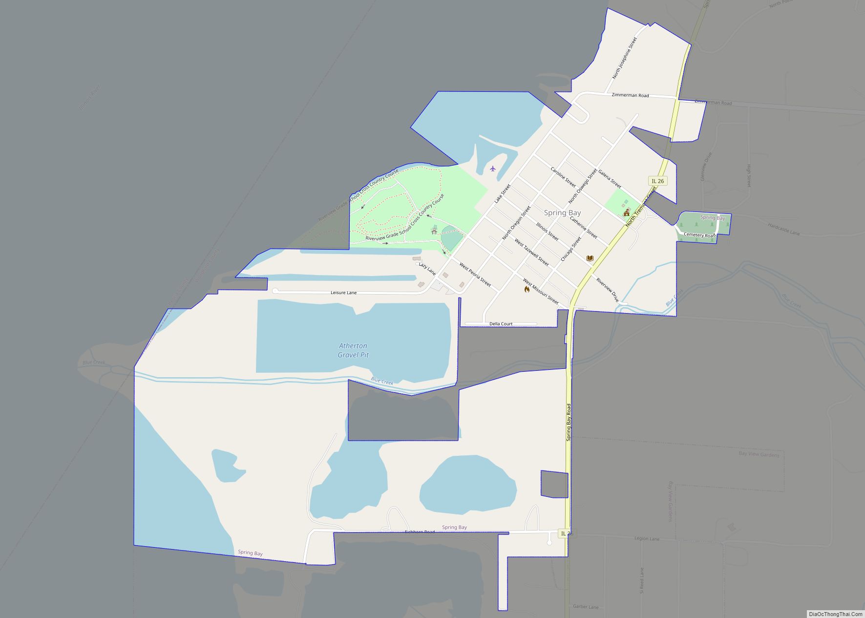 Map of Spring Bay village