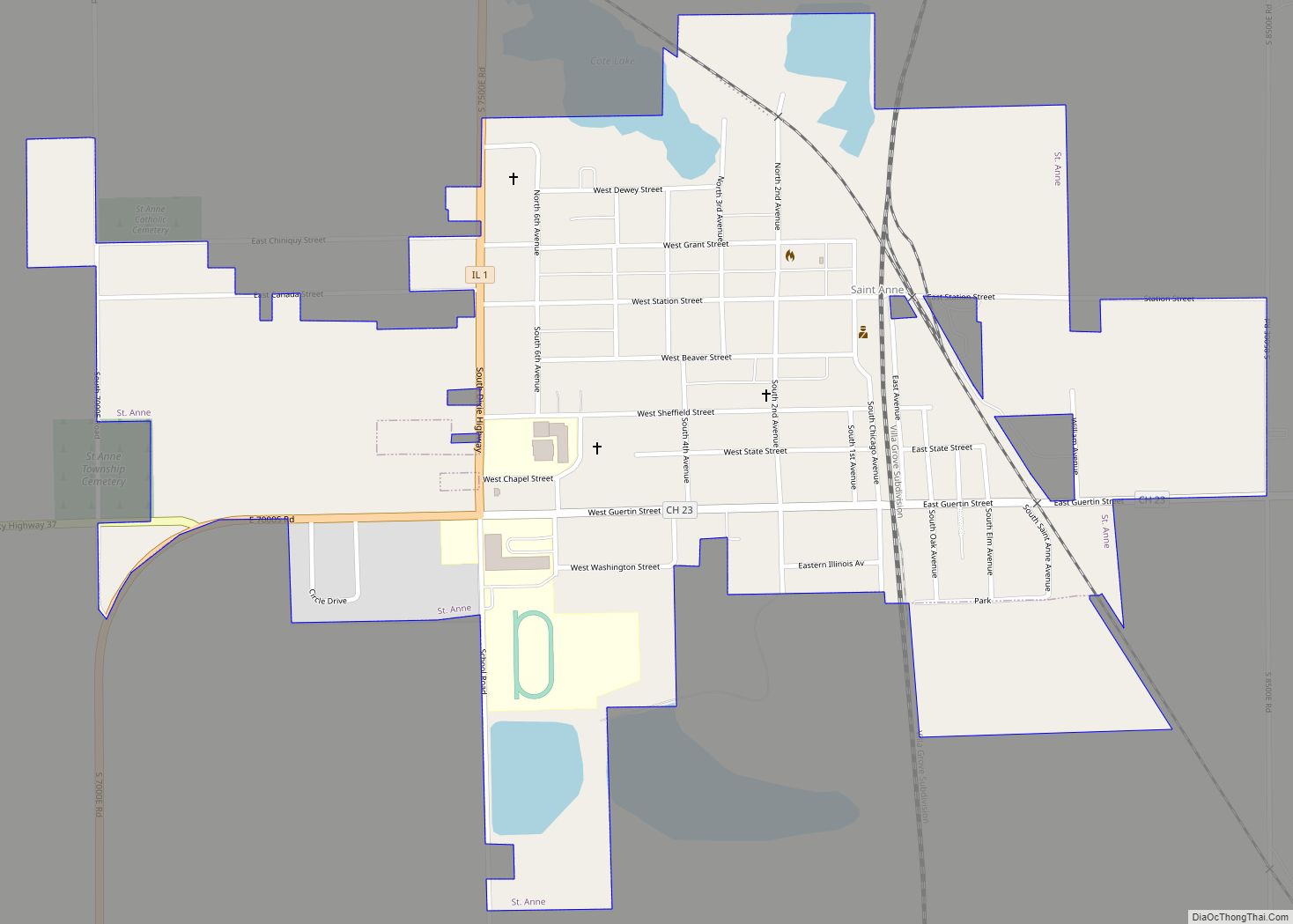 Map of St. Anne village