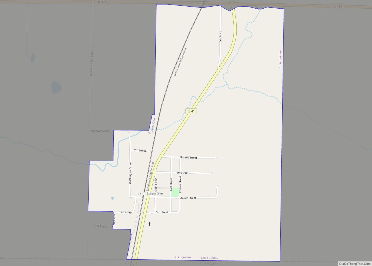 Map of St. Augustine village, Illinois