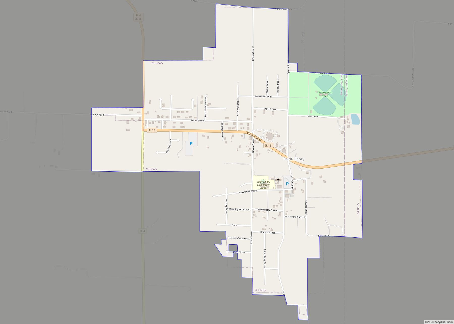 Map of St. Libory village