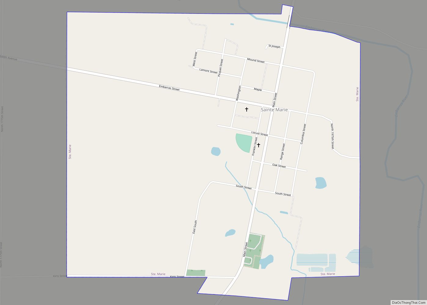 Map of Ste. Marie village