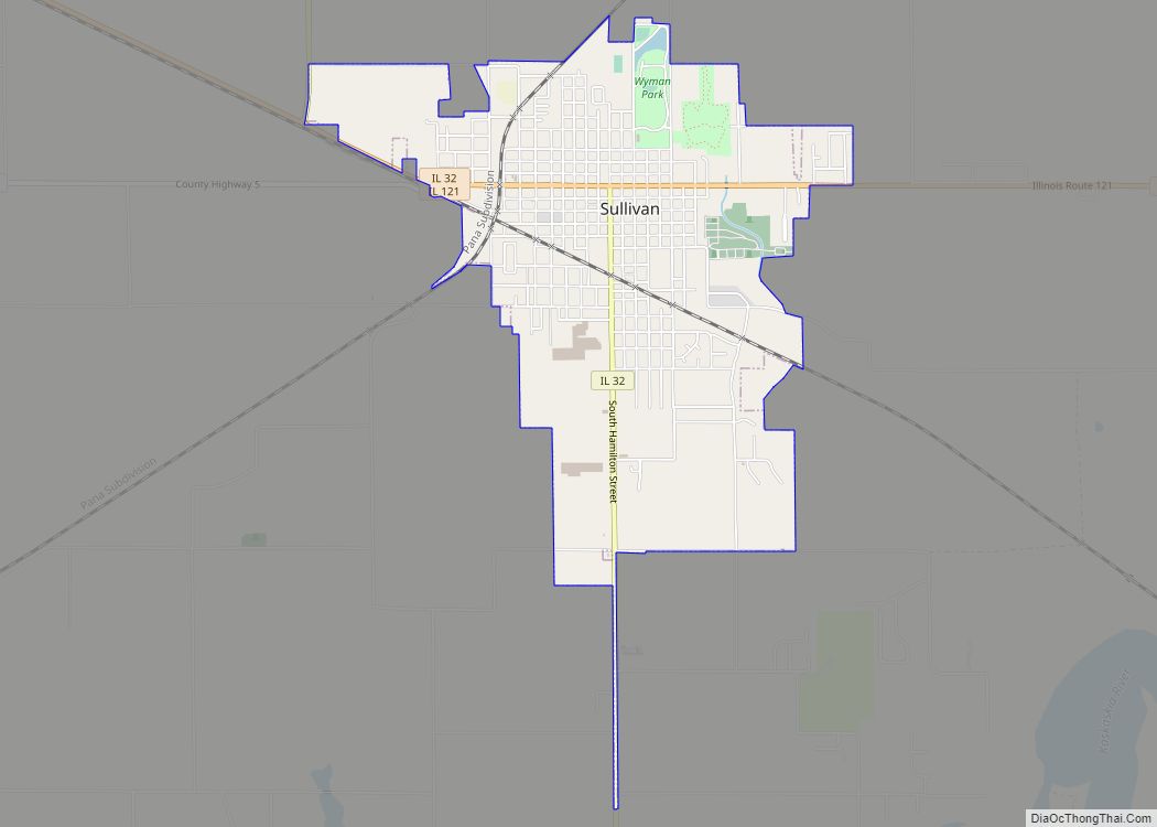 Map of Sullivan city