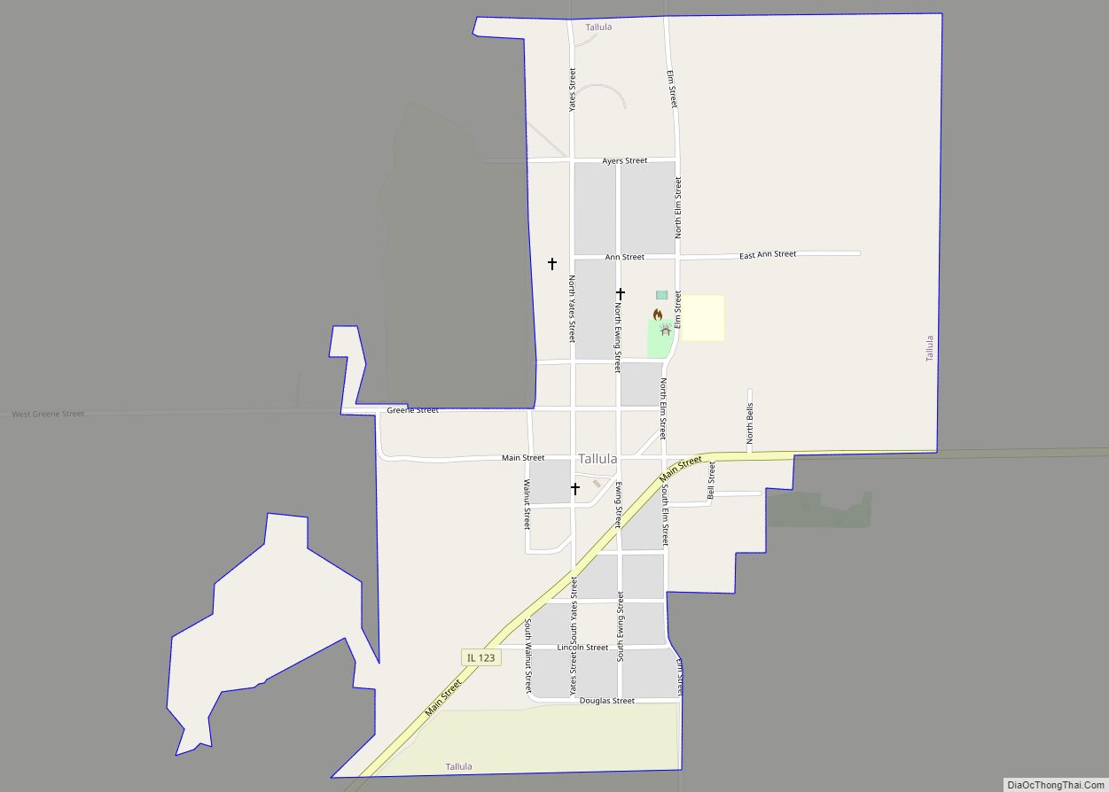 Map of Tallula village