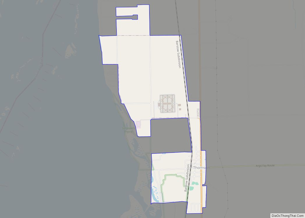 Map of Thomson village, Illinois