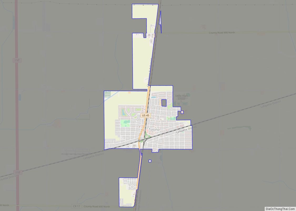 Map of Tolono village