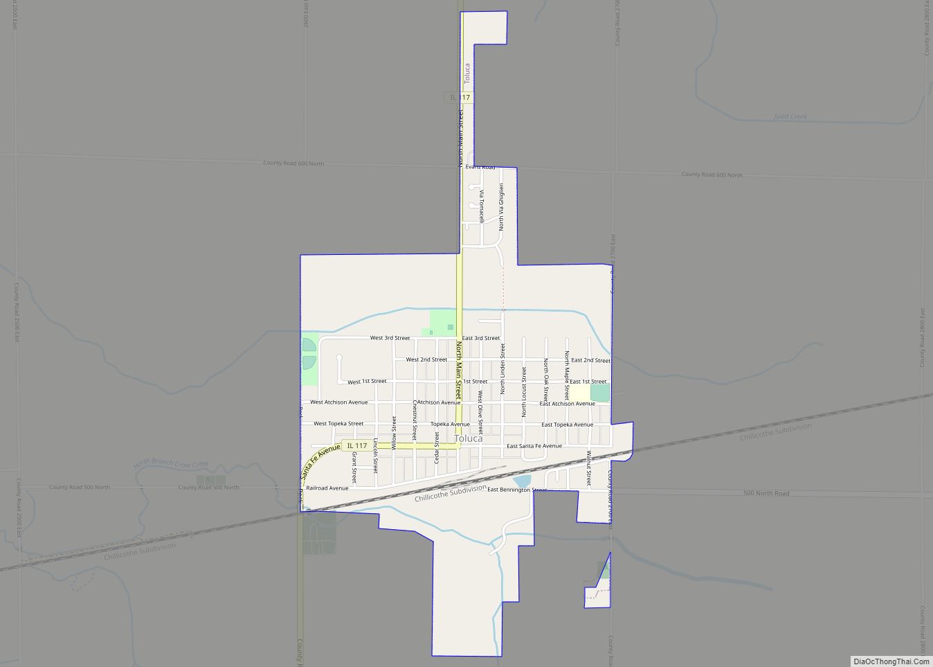Map of Toluca city