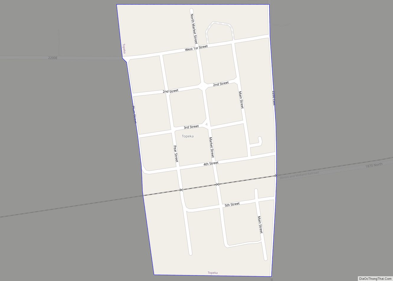 Map of Topeka city