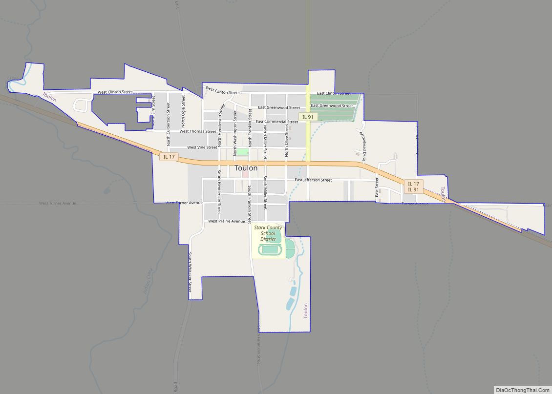 Map of Toulon city