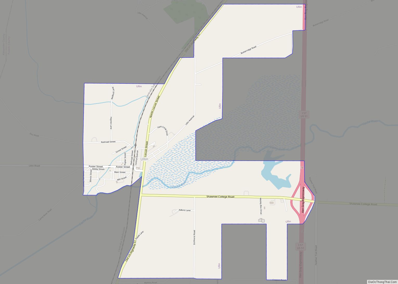 Map of Ullin village
