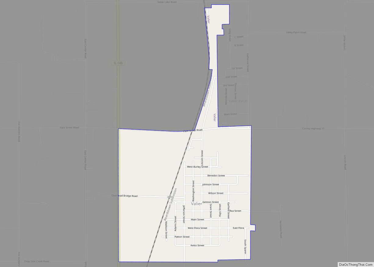 Map of Valier village