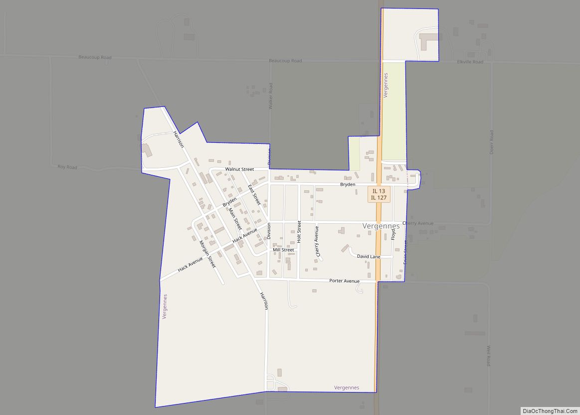 Map of Vergennes village