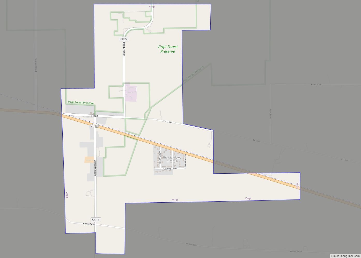 Map of Virgil village
