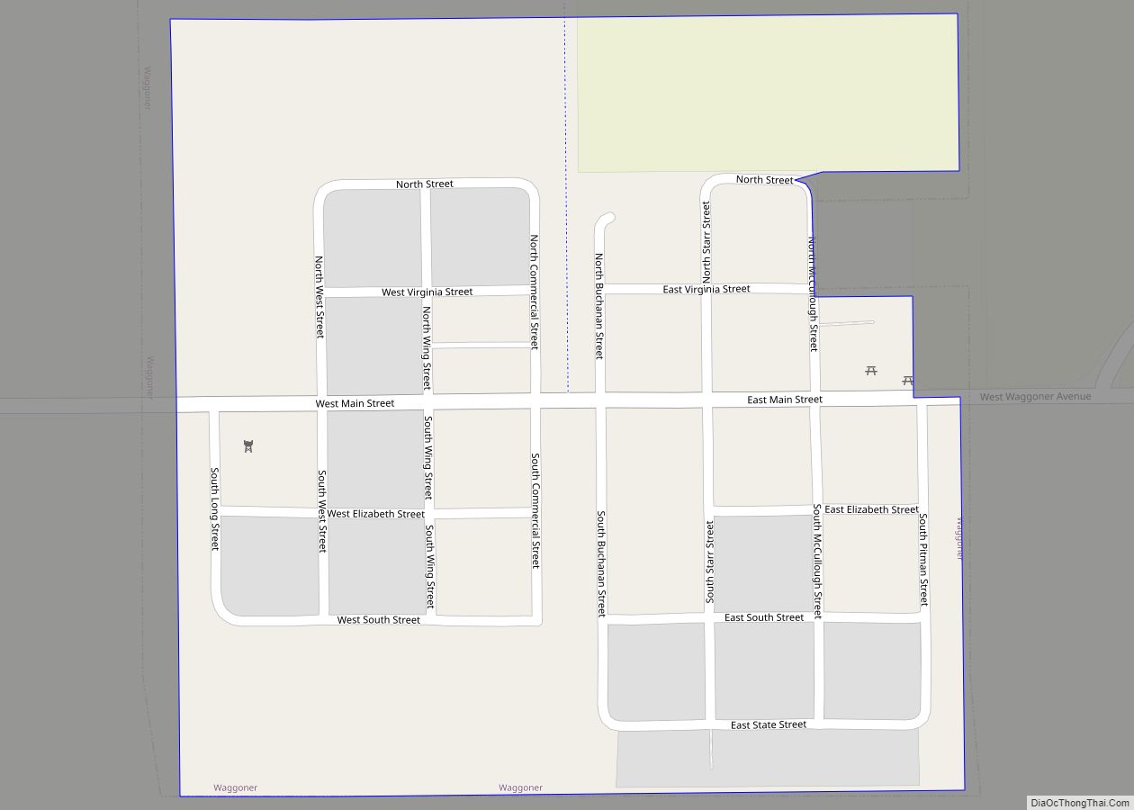 Map of Waggoner village