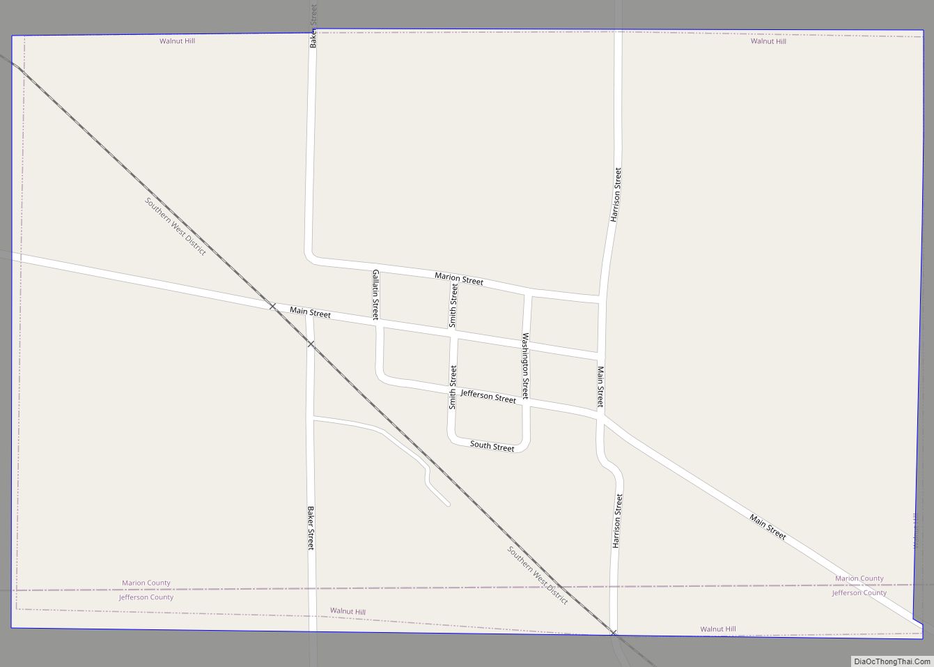 Map of Walnut Hill village
