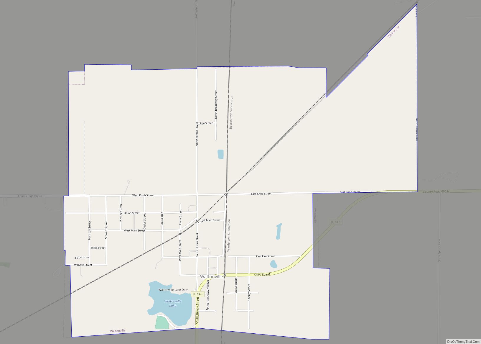Map of Waltonville village