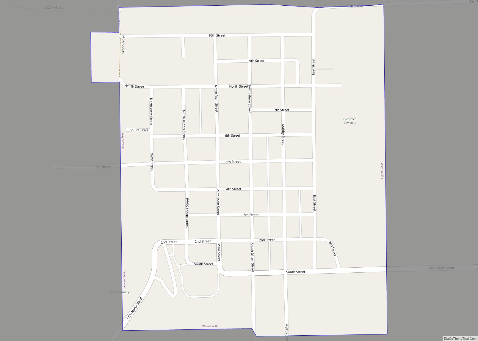 Map of Waynesville village
