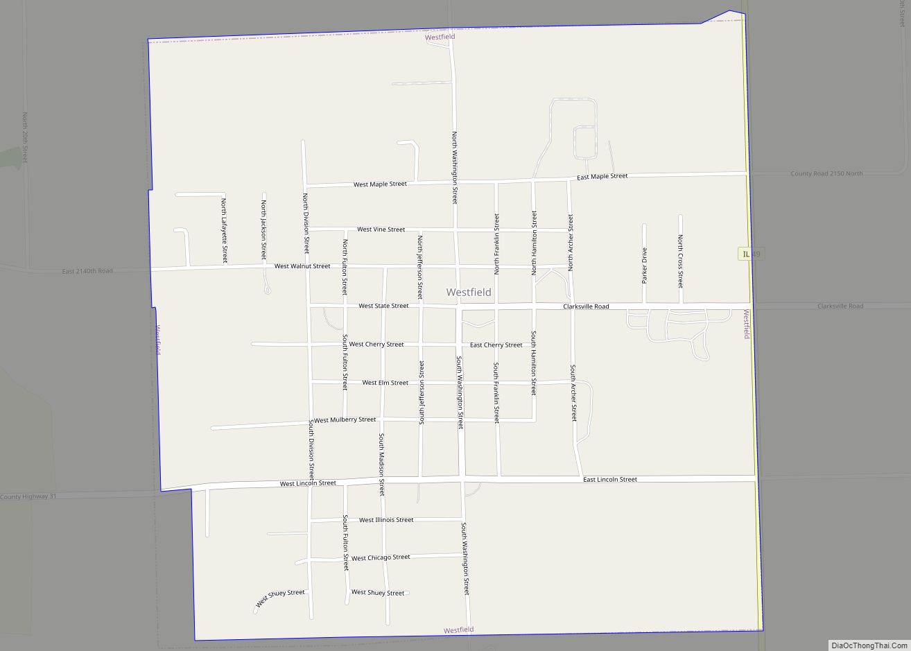Map of Westfield village, Illinois
