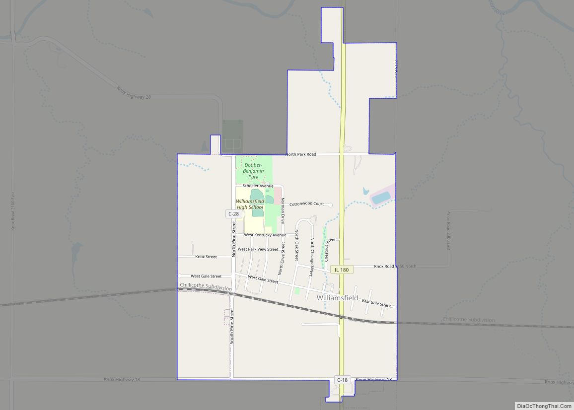 Map of Williamsfield village