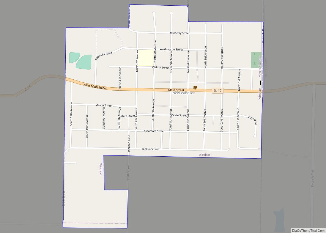 Map of Windsor village, Illinois