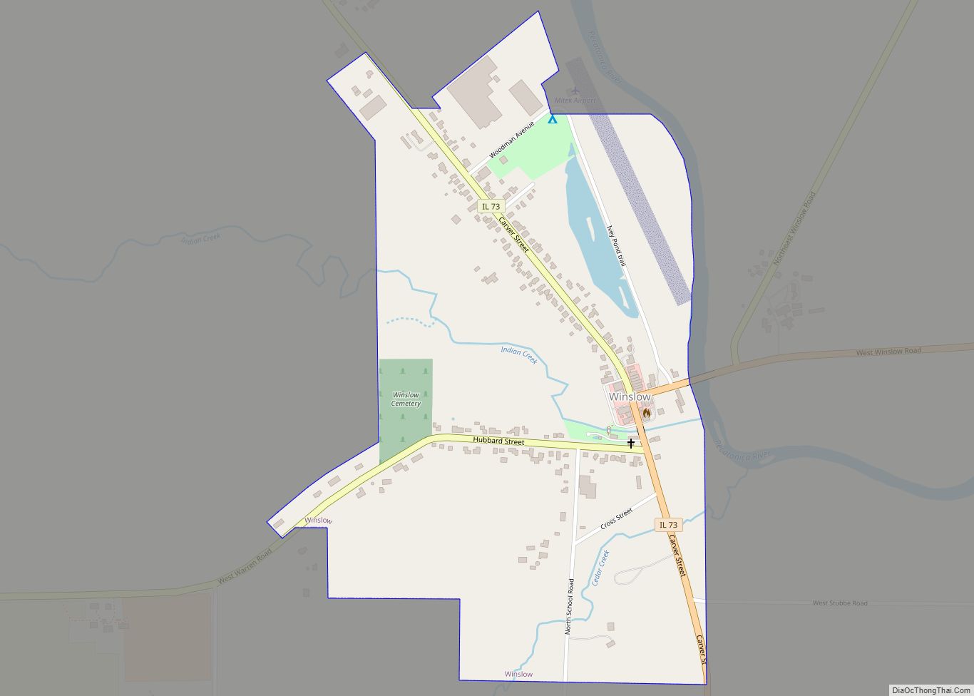 Map of Winslow village, Illinois