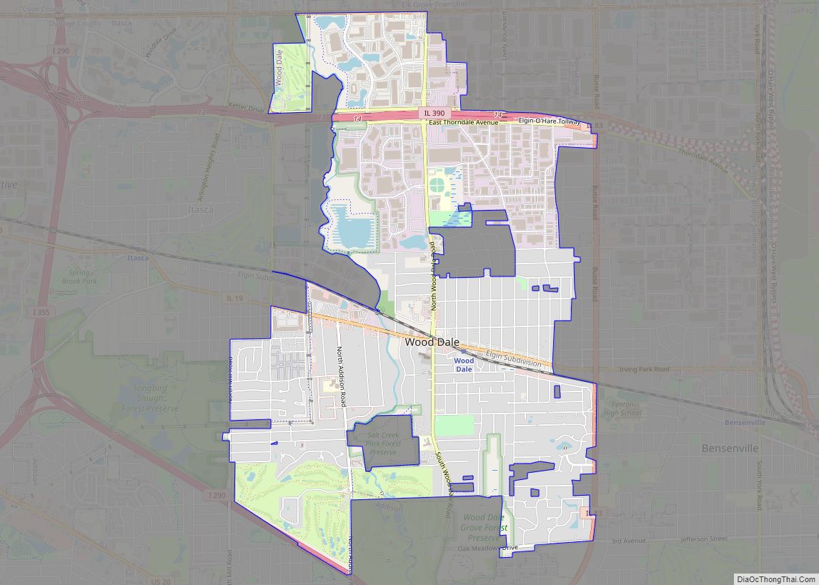 Map of Wood Dale city