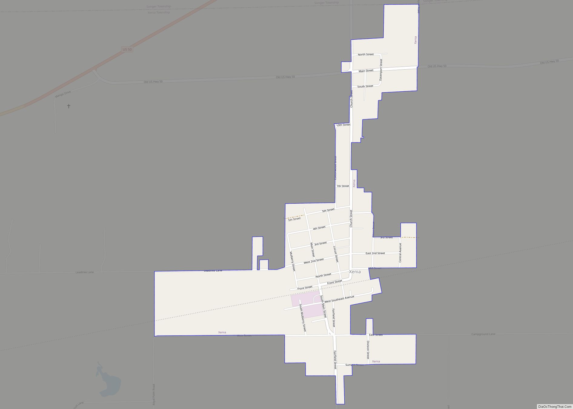 Map of Xenia village
