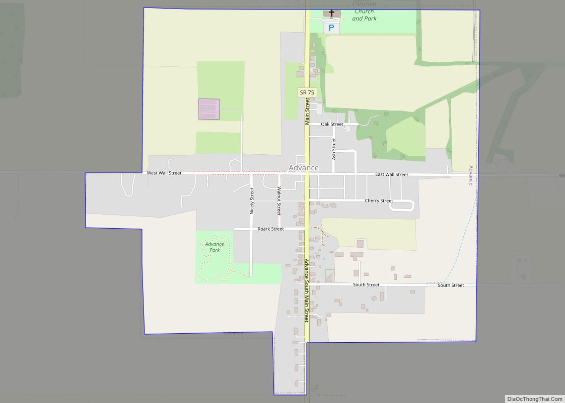 Map of Advance town