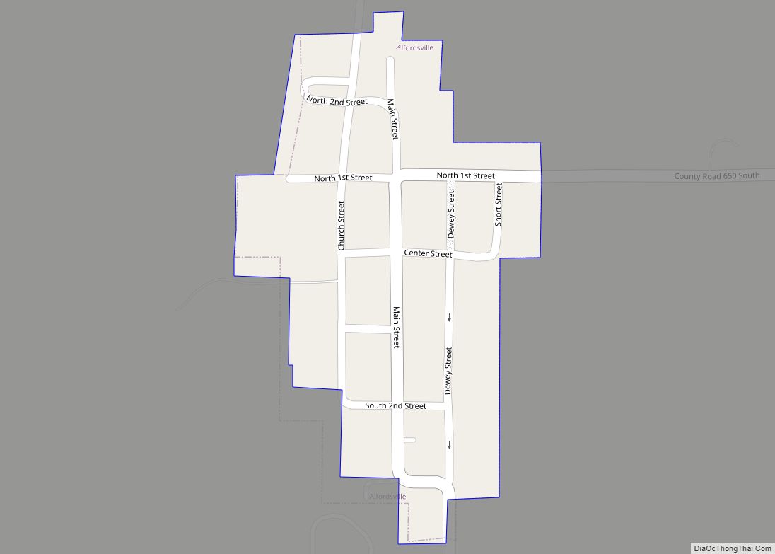 Map of Alfordsville town