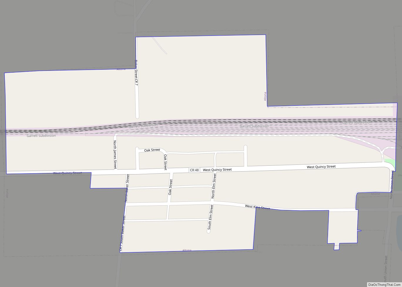 Map of Altona town, Indiana