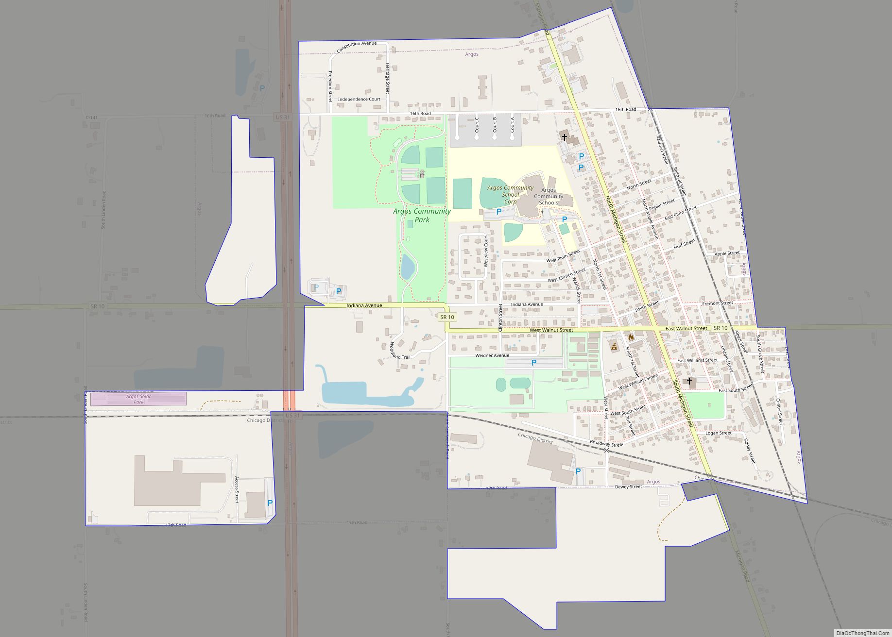 Map of Argos town